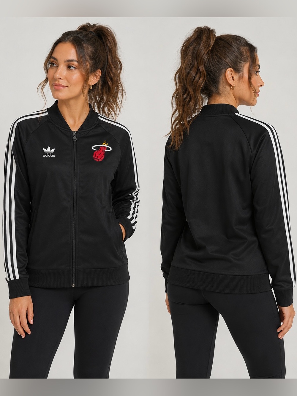 Adidas Miami Heat Women's Black Track Jacket